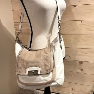Coach Kristin Signature Line Crossbody Shoulder Bag Satchel Purse, EUC, COA